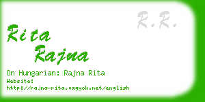 rita rajna business card